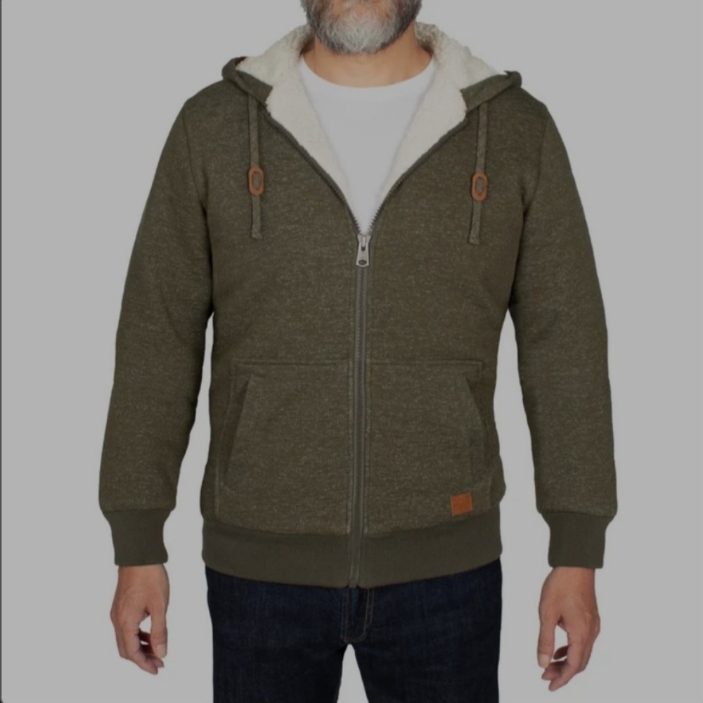 Buffalo Devid Bitton Men's Olive Green Hoodie Sweater Sz XXL